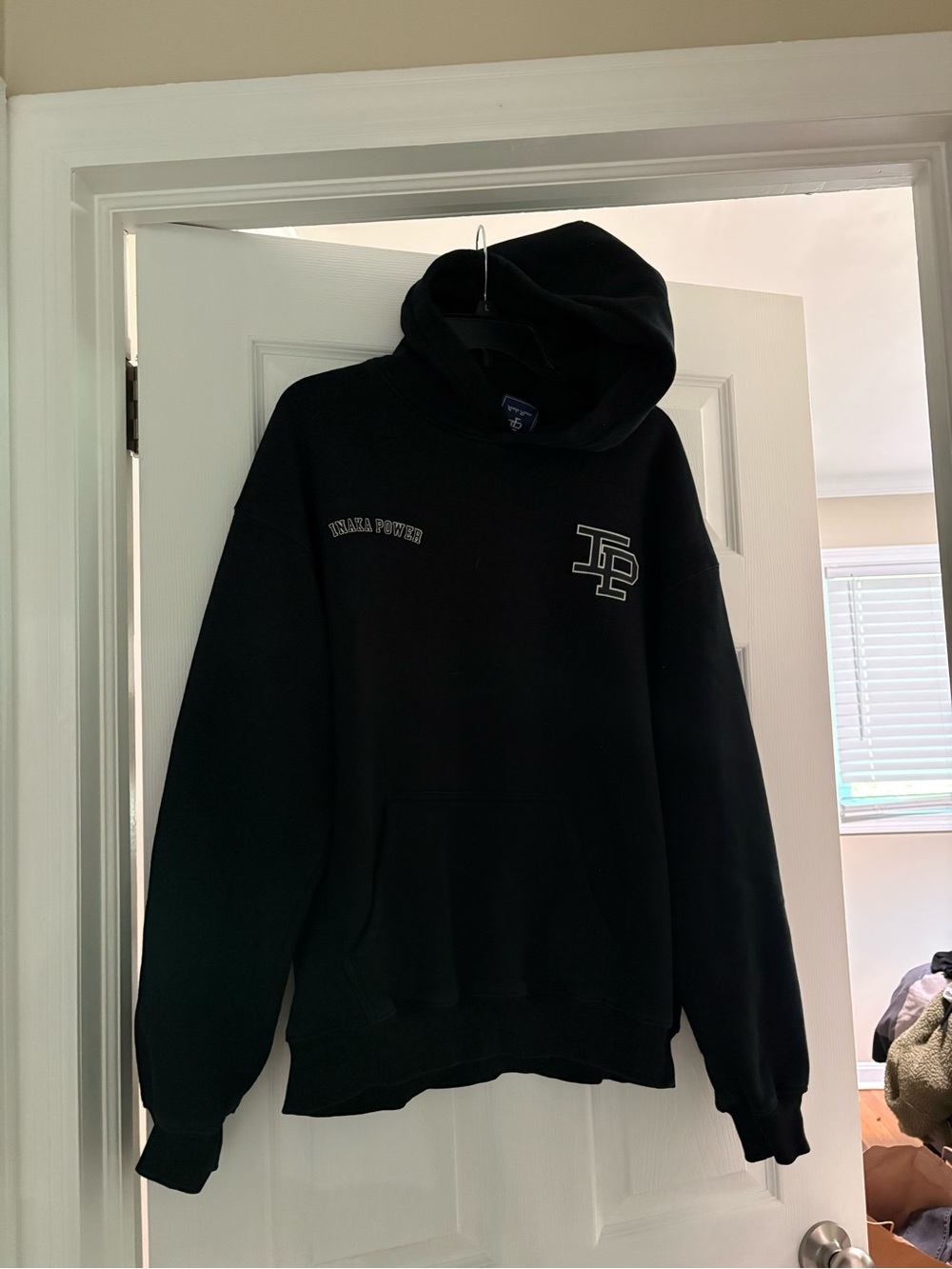 Inaka Power Black Hooded Sweatshirt with Chest Logo